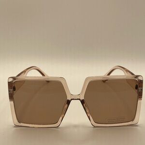 Fashion Nova Nude Square Sunglasses